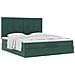 Struttura Letto Pouf con Materassi 160x200 cm Velluto - Foto miniatura 5