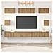 Set di mobili TV 8 pcs rovere artigianale Legno multistrato - Foto miniatura 2