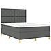 Letto a molle con materasso Grigio scuro 160 x 200 cm Tessuto - Foto miniatura 7