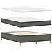 Letto a molle con materasso Grigio scuro 160 x 200 cm Tessuto - Foto miniatura 8