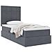 Letto con contenitore e materasso Grigio scuro 90 x 190 cm - Foto miniatura 3