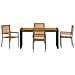 Set da Pranzo per Giardino 5 pcs Grigio e Marrone polyrattan - Foto miniatura 7