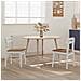 Sedia da pranzo 2 pcs Bianco e Naturale Legno di gomma solido - Foto miniatura 3