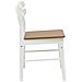 Sedia da pranzo 2 pcs Bianco e Naturale Legno di gomma solido - Foto miniatura 6