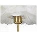 Lampada Da Tavolo Ball Feather Con Sfera Di Piume Bianche E Stelo Oro - Foto miniatura 3