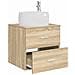 Mobile Lavabo da Parete Rovere Sonoma 49,5 x 44,5 x 66 cm - Foto miniatura 2