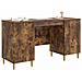 Scrivania Rovere Fumo 142,5 x 50 x 75 cm Legno ingegnerizzato - Foto miniatura 2