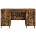Scrivania Rovere Fumo 142,5 x 50 x 75 cm Legno ingegnerizzato - Foto miniatura 4