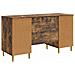 Scrivania Rovere Fumo 142,5 x 50 x 75 cm Legno ingegnerizzato - Foto miniatura 6