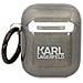 Karl Lagerfeld Kla2hnkctgk Airpods 1/2 Custodia Nera /nera Glitter Karl&choupette - Foto miniatura 1