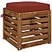 Cuscino per sedile a 1 pezzo SOEST 100% Poliestere Rosso - Foto miniatura 2