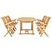 Set da Pranzo per Esterni 7 pz 150-200x100x75 cm Teak Massello - Foto miniatura 2