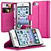 Cadorabo Custodia Compatibile Con Apple Iphone 5 / Iphone 5s / Iphone Se In Rosa Vivo - Coperchio Protettiva Con Chiusura Magnetica, Funzione Stand E Tasca Per Le Carte - Foto miniatura 1