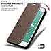 Custodia Compatibile Con Zte Nubia M2 Lite In Bruno Caffè - Coperchio Protettiva Con Chiusura Magnetica, Funzione Stand E Tasca Per Le Carte - Foto miniatura 5