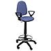 T04cp - Sgabello Ergonomico, Altezza Regolabile E Anello Poggiapiedi Blu Chiaro - Foto miniatura 1