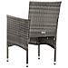 Set Divani Da Giardino 4 Pz Con Cuscini In Polyrattan Grigio - Foto miniatura 6