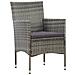 Set Divani Da Giardino 4 Pz Con Cuscini In Polyrattan Grigio - Foto miniatura 7