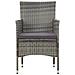 Set Divani Da Giardino 4 Pz Con Cuscini In Polyrattan Grigio - Foto miniatura 10