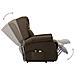 Poltrona Massaggiante Alzapersona Marrone In Tessuto - Foto miniatura 5