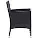 Sedie da Pranzo per Giardino 4 pz in Polyrattan Nero - Foto miniatura 4