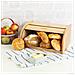 Porta-pane Legno Beige | Moderno | 40 X 27,5 X 18,5 Cm | Contenitore Pane | Coperchio Scorrevole Avvolgibile | Apertura Frontale A Scomparsa | Faggio Naturale | Moderno Accessori Cucina - Foto miniatura 3