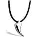 Collana in Pelle per Uomo, ""Wolf"", 60cm, Argento - Foto miniatura 1
