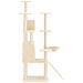 Albero Per Gatti Con Tiragraffi In Sisal Crema 154 Cm - Foto miniatura 3