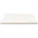 Piano Tavolo Bianco 50x50x2,5cm Legno Massello Di Pino Quadrato - Foto miniatura 3