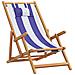 Sedie da Spiaggia Pieghevoli 2 pz Blu e Bianco Tessuto e Legno - Foto miniatura 2