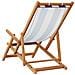 Sedie da Spiaggia Pieghevoli 2 pz Blu e Bianco Tessuto e Legno - Foto miniatura 10