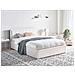 Letto Contenitore Bouclé Montlaur 140 X 200 Cm Bianco - Foto miniatura 1
