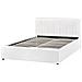 Letto Contenitore Bouclé Montlaur 140 X 200 Cm Bianco - Foto miniatura 4