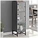 Credenza Con Ante In Vetro Grigio Sonoma 35x37x120 Cm - Foto miniatura 1