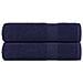 Asciugamani 2 Pz Blu Marino 50x100 Cm 360 G/m 100% Cotone - Foto miniatura 1