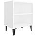Comodini Con Gambe In Metallo 2pz Bianchi 40x30x50 Cm - Foto miniatura 2