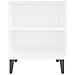 Comodini Con Gambe In Metallo 2pz Bianchi 40x30x50 Cm - Foto miniatura 4
