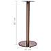 Lusso Casadino -  Gamba Per Tavolino Da Bar Oro Ø45x107 Cm In Acciaio Inox - Foto miniatura 5