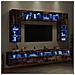 Set Mobili TV a Muro 8 pz con Luci LED Rovere Fumo - Foto miniatura 2