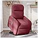 Poltrona Alzapersona Massaggiante Elettrica Rosso Vino Tessuto - Foto miniatura 2