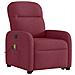 Poltrona Alzapersona Massaggiante Elettrica Rosso Vino Tessuto - Foto miniatura 4