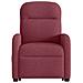 Poltrona Alzapersona Massaggiante Elettrica Rosso Vino Tessuto - Foto miniatura 5