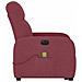 Poltrona Alzapersona Massaggiante Elettrica Rosso Vino Tessuto - Foto miniatura 6