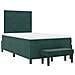 Letto a Molle con Materasso e Panca Verde Scuro 120x200 cm Velluto - Foto miniatura 8