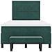 Letto a Molle con Materasso e Panca Verde Scuro 120x200 cm Velluto - Foto miniatura 9
