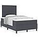 Letto Contenitore con Materasso Grigio Scuro Piccolo Matrimoniale in Tessuto di Corduroy - Foto miniatura 4