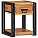 Comodino 40x35x50 cm Legno di acacia massello - Foto miniatura 2