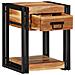 Comodino 40x35x50 cm Legno di acacia massello - Foto miniatura 3