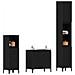 Set di Mobili per Bagno in 3 Pezzi Rovere Nero Legno Ingegnerizzato - Foto miniatura 3