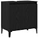 Set di Mobili per Bagno in 3 Pezzi Rovere Nero Legno Ingegnerizzato - Foto miniatura 7