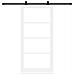 Porta Scorrevole  con Set di Ferramenta 'ORKDAL'Legno Solido Bianco & Vetro, Porta Interna  con Vetro 'ORKDAL'Bianca 93x202x4 cm - Foto miniatura 4